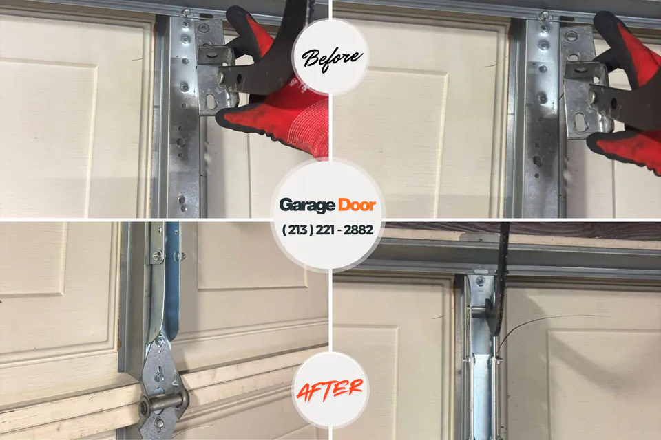 Before and after: garage door repair Hawaiian Paradise Park, HI